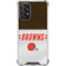 NFL Cleveland Browns White Striped Galaxy A72 5G Clear Case